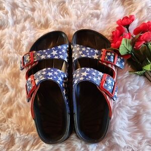 Birkenstock Starry Blue and Red  Sandals